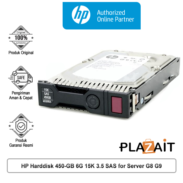 HP Harddisk 450-GB 6G 15K 3.5 SAS for Server G8 G9 / 653951-001