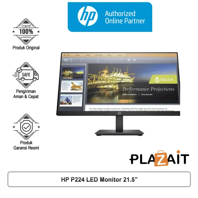 HP P224 LED Monitor 21.5" [5QG34AA]