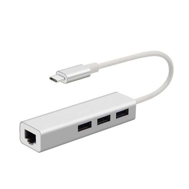 Hub Type C Ethernet Adapter with 3 port USB