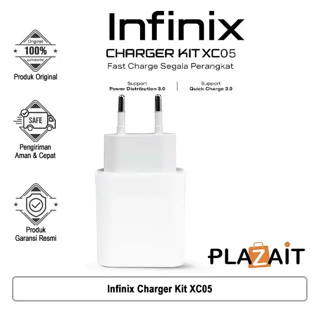 Infinix Charger Kit XC05 - 20W Fast Charging Adaptor with 3A Type-C to C Cable
