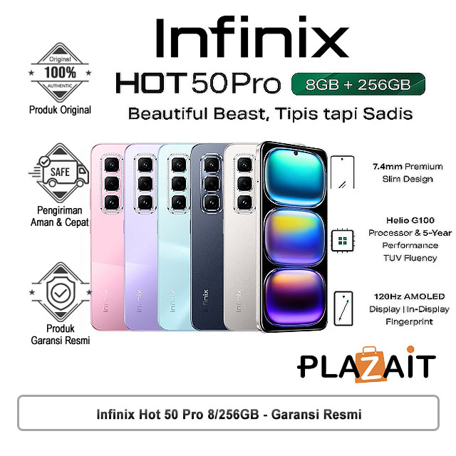 Infinix Hot 50 Pro 8/256GB - Garansi Resmi