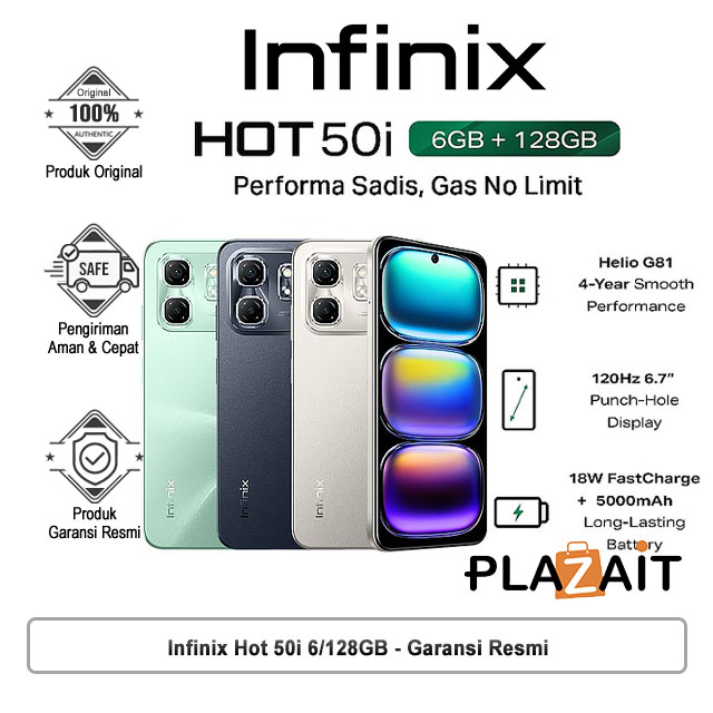 Infinix Hot 50i 6/128GB - Garansi Resmi