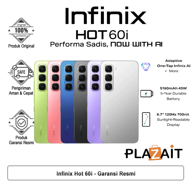 Infinix Hot 60i 4G 8GB/256GB - Garansi Resmi