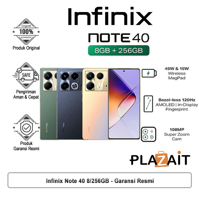 Infinix Note 40 4G 8/256GB - Garansi Resmi