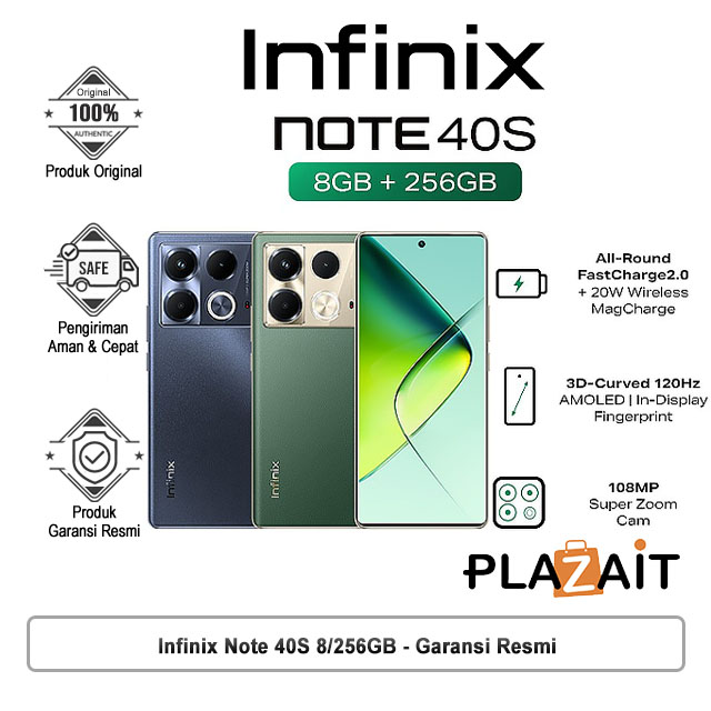 Infinix Note 40S 8/256GB - Garansi Resmi