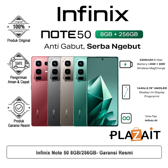 Infinix Note 50 8GB/256GB - Garansi Resmi
