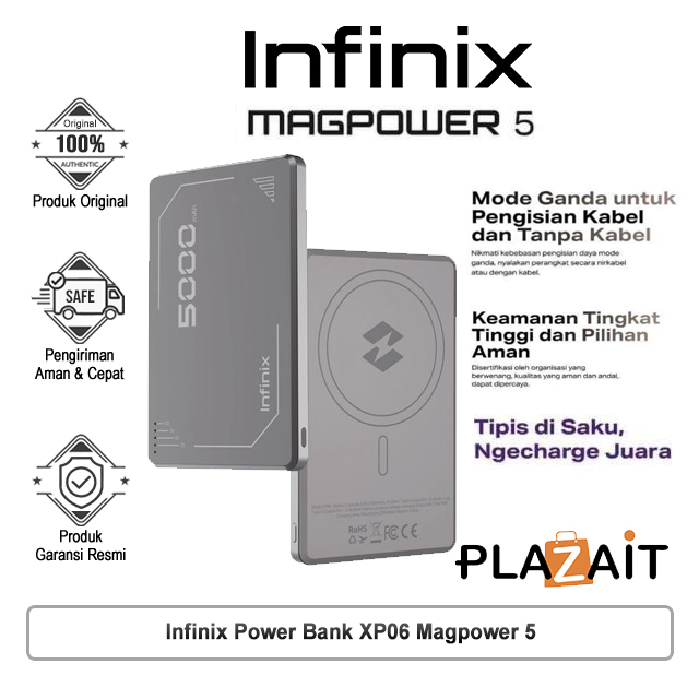 Infinix Power Bank XP06 Magpower 5 | Powerbank 5000mAh Wireless Charger