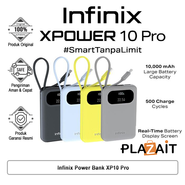 Infinix Power Bank XP10 Pro | XPower 10 Pro 10.000mAh - 500 Charge Cycles