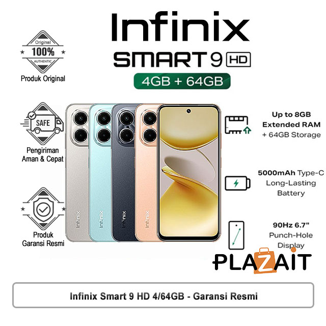 Infinix Smart 9 HD 4/64GB - Garansi Resmi