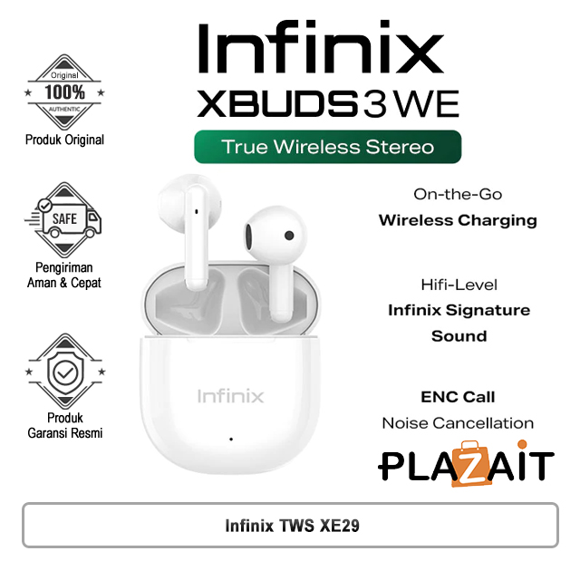 Infinix TWS XE29 | XBuds 3 WE - 28 Hours long Play-time - AI ENC for clear call