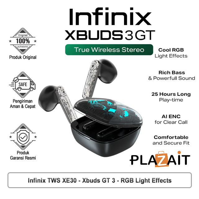 Infinix TWS XE30 - Xbuds GT 3 - RGB Light Effects