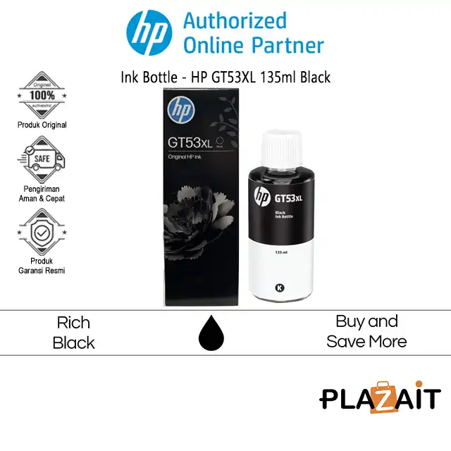 HP GT53XL Original Ink Bottle 135-ml Black