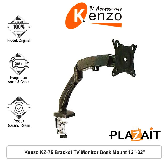 Kenzo KZ-75 Bracket TV Monitor Desk Mount 12"-32"
