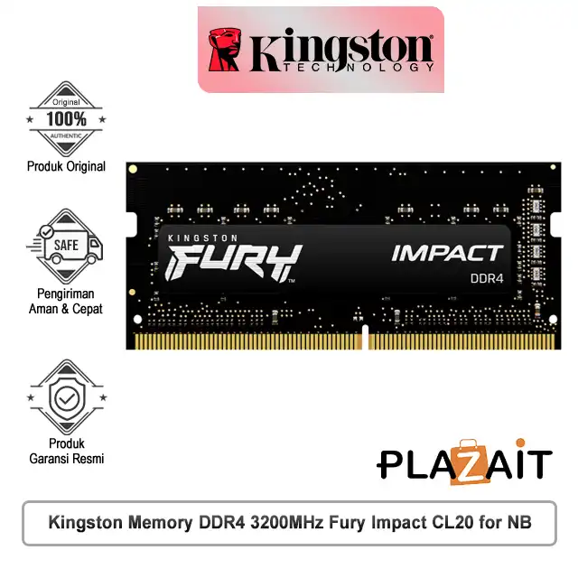 Kingston Memory DDR4 3200MHz Fury Impact CL20 for NB - 8GB