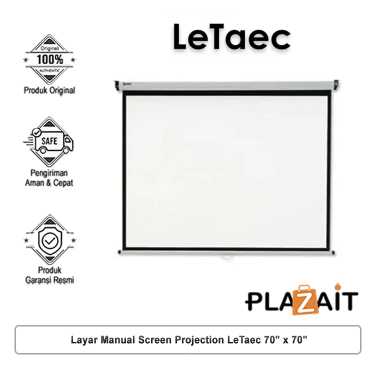 Layar Manual Screen Projection LeTaec 70" x 70"