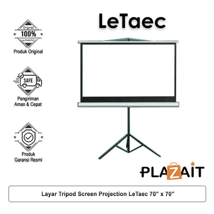 Layar Tripod Screen Projection LeTaec 70" x 70"