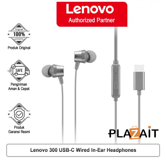 Lenovo 300 USB-C Wired In-Ear Headphones