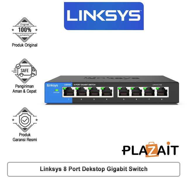 Linksys 8-Port Desktop Business Gigabit Switch (LGS108-AP)