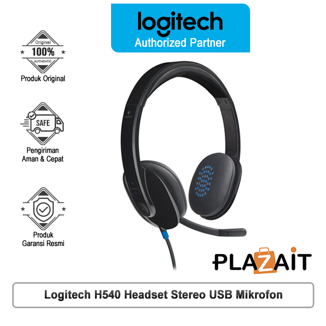 Logitech H540 Headset Stereo USB Mikrofon Noise-Cancelling