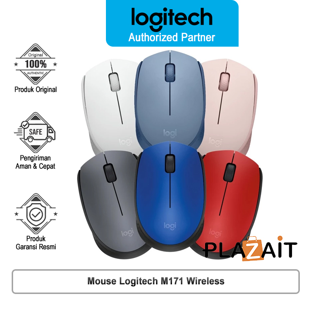 Logitech M171 Mouse Wireless untuk Windows, Mac, ChromeOS