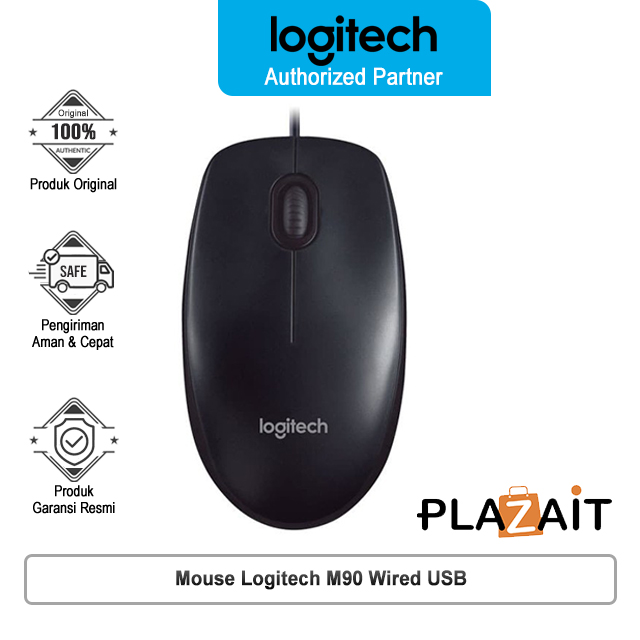 Logitech M90 Mouse Kabel Wired USB Optical Sensor
