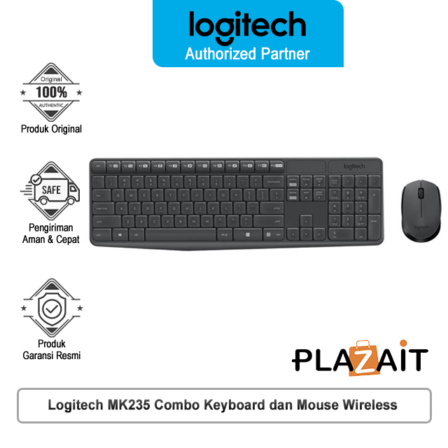 Logitech MK235 Combo Keyboard dan Mouse Wireless