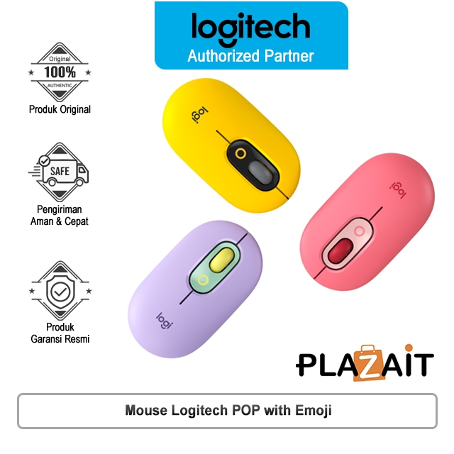 Logitech POP Mouse Wireless Bluetooth Silent Emoji Keys