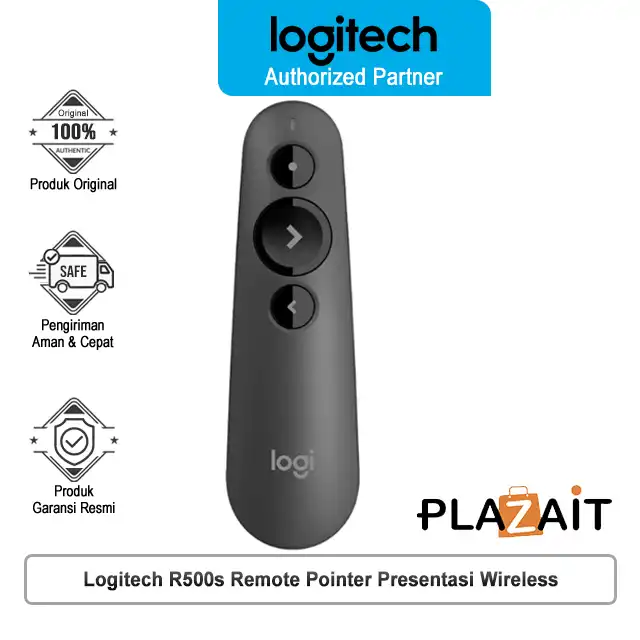Logitech R500s Remote Pointer Presentasi Wireless Laser Merah