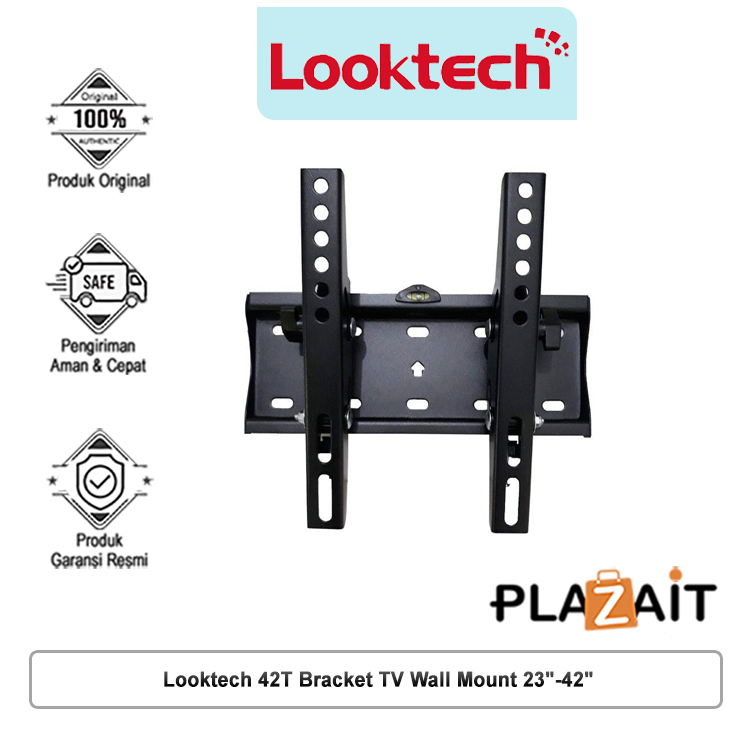 Looktech 42T Bracket TV Wall Mount 23"-42" - Tebal & Original 100%