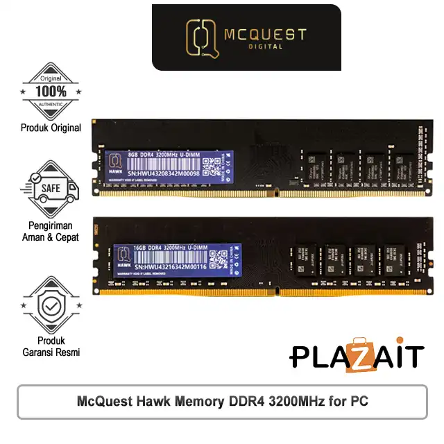 McQuest Hawk Memory DDR4 3200MHz for PC