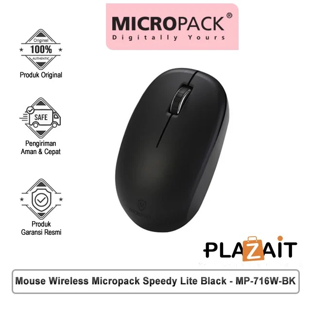 Mouse Wireless Micropack Speedy Lite MP-716W-BK /Black