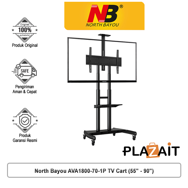 North Bayou AVA1800-70-1P (55″-90″) Cart TV Standing Bracket
