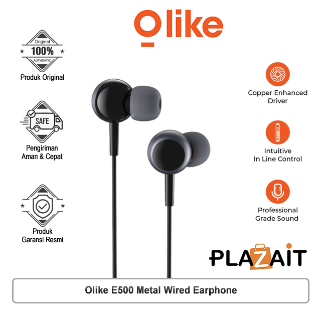 Olike E500 Earphone Kabel Professional-Grade Sound 120cm Case Included
