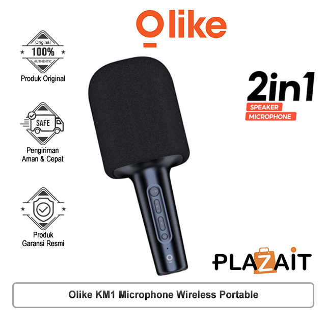Olike KM1 Mic Karaoke Bluetooth Microphone Wireless Portable Speaker Black