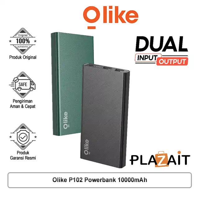 Olike P102 Powerbank 10000mAh Dual Input & Output Travel Friendly