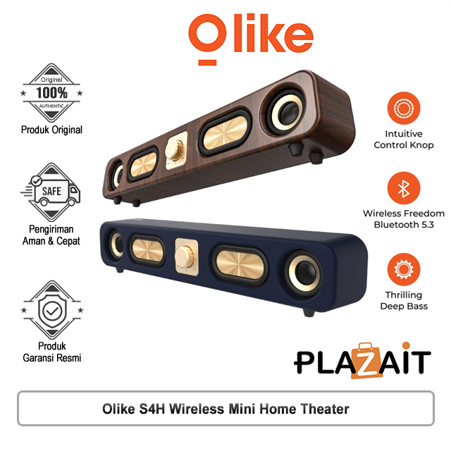 Olike S4H Mini Home Theater Wireless Soundbar Micro SD USB Bluetooth