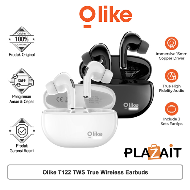 Olike T122 TWS True Wireless Earbuds Headset Bluetooth 5.3 Clear Calls