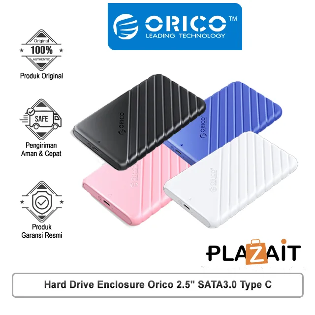 Orico Hard Drive Enclosure 2.5" SATA3.0 Type C (Black, Blue, Pink, White)