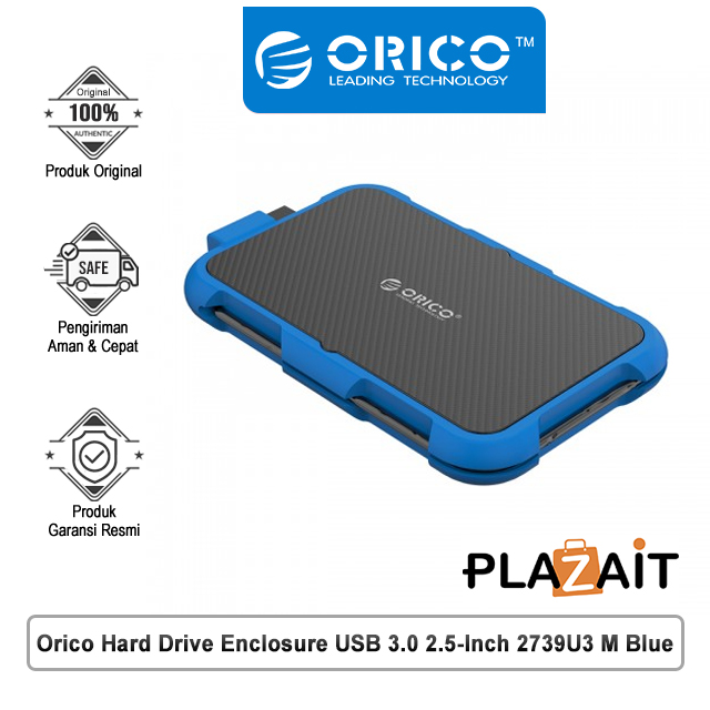 Orico Hard Drive Enclosure USB 3.0 2.5-Inch 2739U3 M Blue