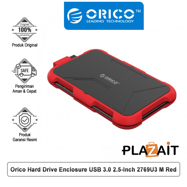Orico Hard Drive Enclosure USB 3.0 2.5-Inch 2769U3 M Red