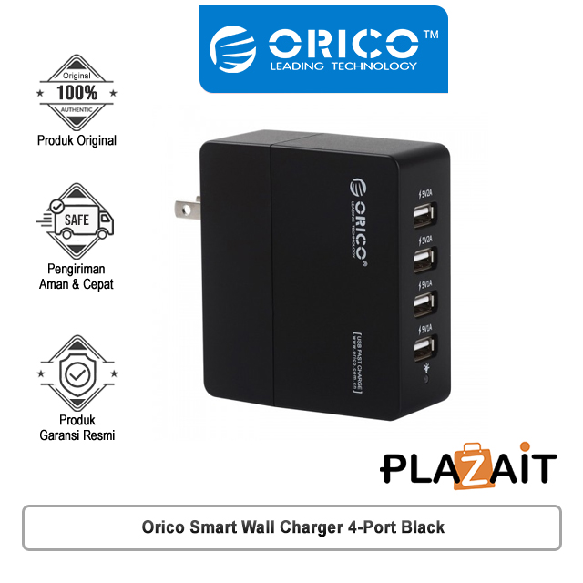 Orico Smart Wall Charger 4-Port Black