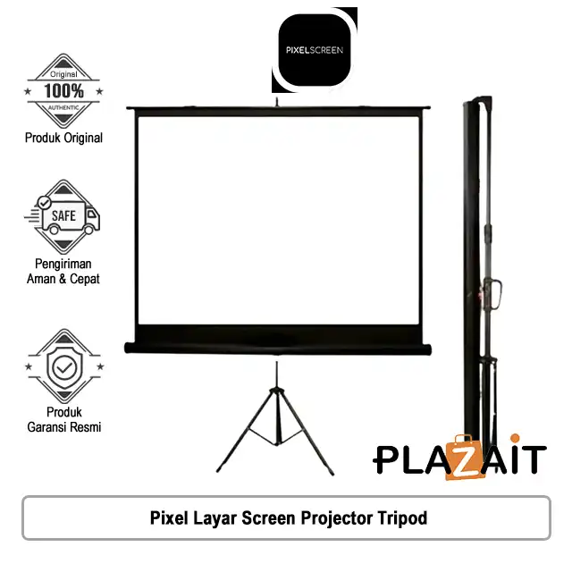 Pixel Layar Screen Projector Tripod 70 Inch