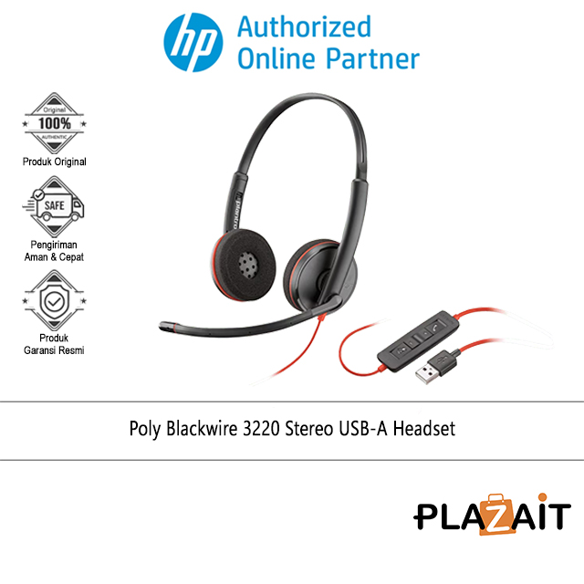 Poly Blackwire 3220 Stereo USB-A Headset