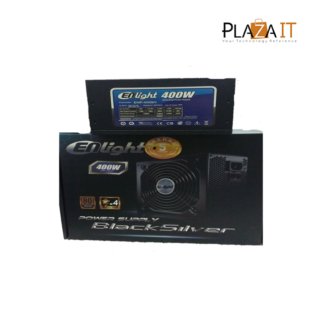 Power Supply ENLIGHT Black Silver 400W (ENP-400SH)