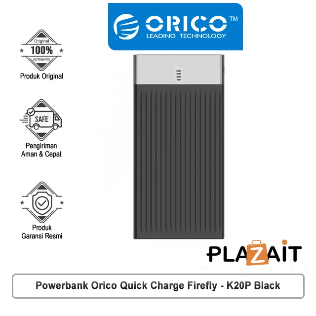 Powerbank Orico 20000mAh Quick Charge Firefly - K20P Black