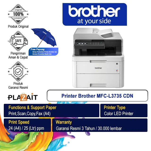 Printer Brother Color Laser MultiFunction MFC-L3735CDN