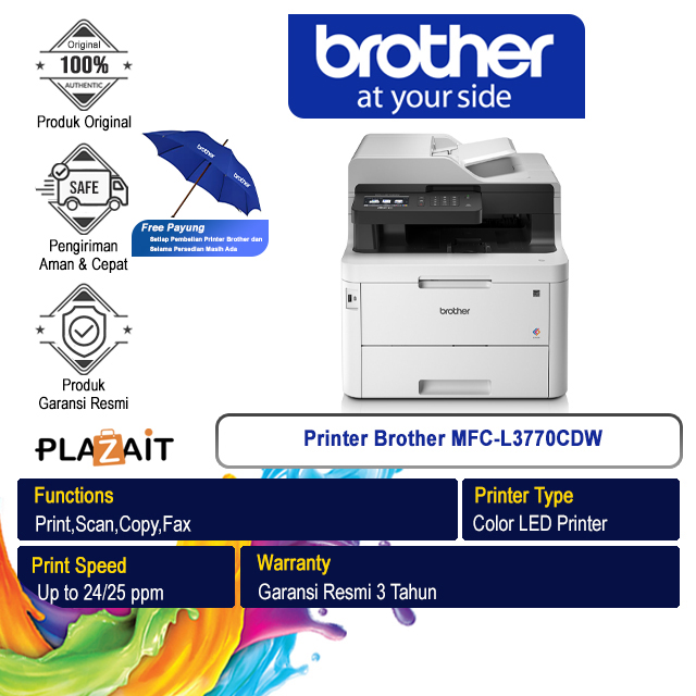 Printer Brother Color Laser Multifunction MFC-L3770CDW