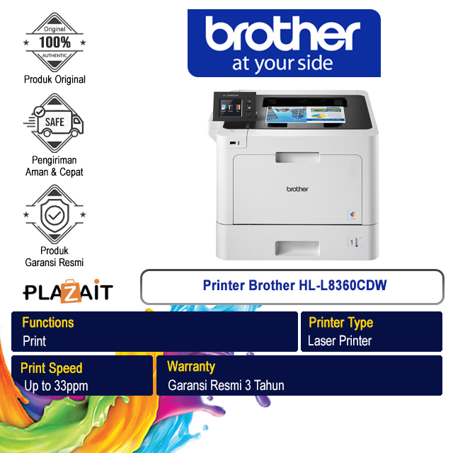 Printer Brother HL-L8360CDW Only Print With Duplex + WiFi