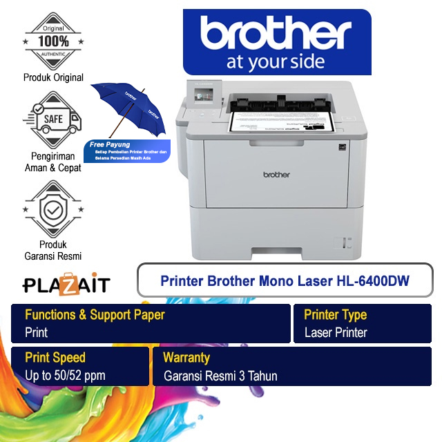 Printer Brother Mono Laser HL-6400DW