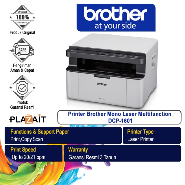 Printer Brother Mono Laser Multifunction DCP-1601